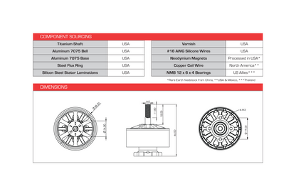 Technical specification sheet showing component sourcing and dimensions for a bearing assembly, with tables listing materials and parts and line drawings of the bearing cross-sections and assembly views on a white background.